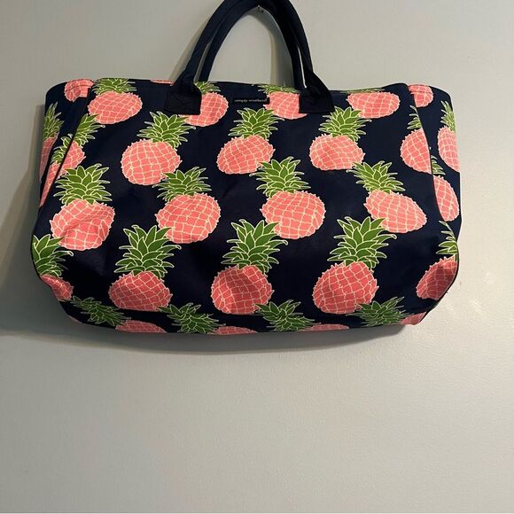 Simply Southern large beach/travel bag- navy and pink pineapple EUC - Picture 4 of 14